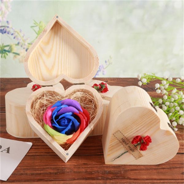 

colorful soap flower wood boxes heart love box rose soap flowers valentines day activity party supply gift 9ky h1