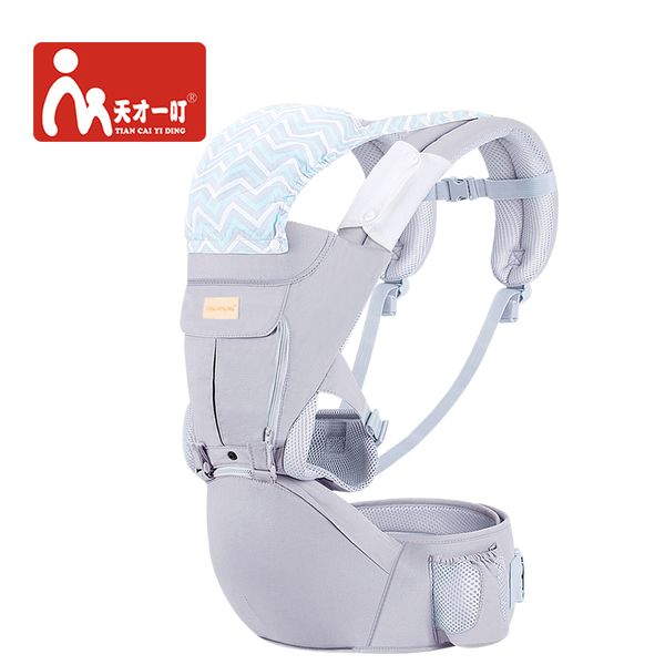 Marsupio ergonomico in cotone con seggiolino per bambini, berretto antivento, zaino convertibile, marsupio per 0-36 mesi LJ200914