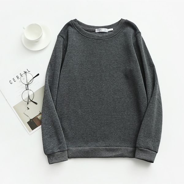 

2021 new 19 colours large hoodies yellow around the neck long hoodie gothic female sweatshirts streetwear ojdc, Black