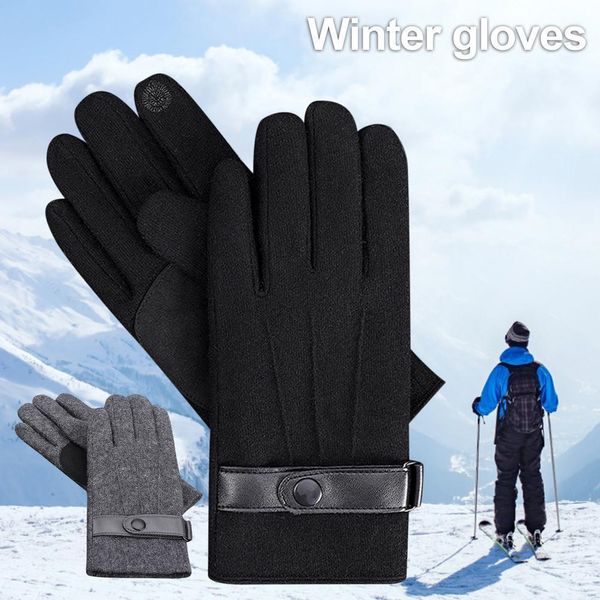 

motorcycle winter snow ski riding touch screen windproof keep warm cycling mitten moto gloves, Blue;gray