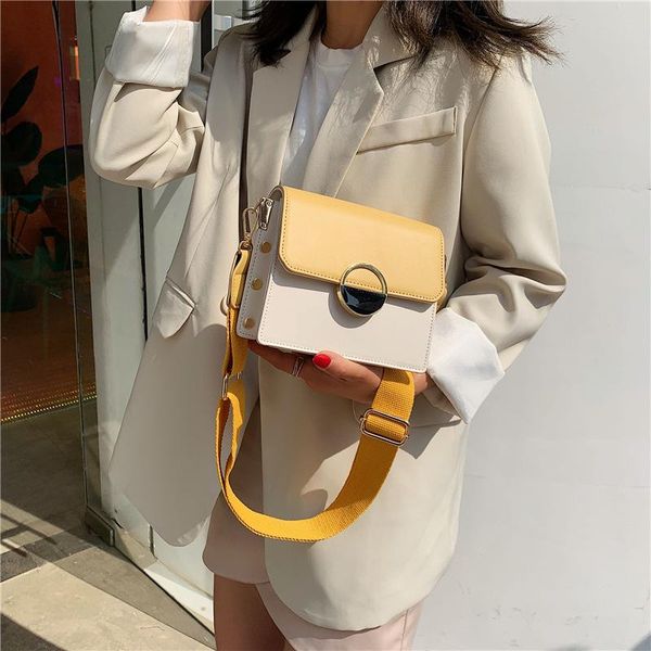 

summer color matching broadband female bag new wild single shoulder messenger bag fashion scarf small square