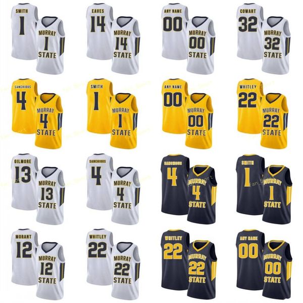 

murray state racers college basketball jersey 0 mike davis demond robinson 1 daquan smith 10 tevin brown men women youth custom stitched, Black
