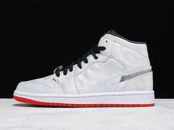 

fashion mid fearless basketball shoes cu2804-100 with box black white silver silk high cut mens sport shoes us 7-12