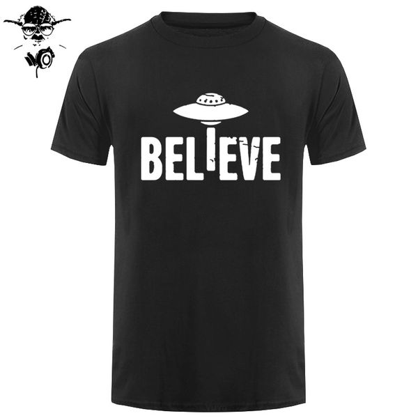 

new fashion ufo anime tshirt homme believe letter graphic camiseta standard eu size fitness alien sport hooded sweatshirt hoodie men t shirt