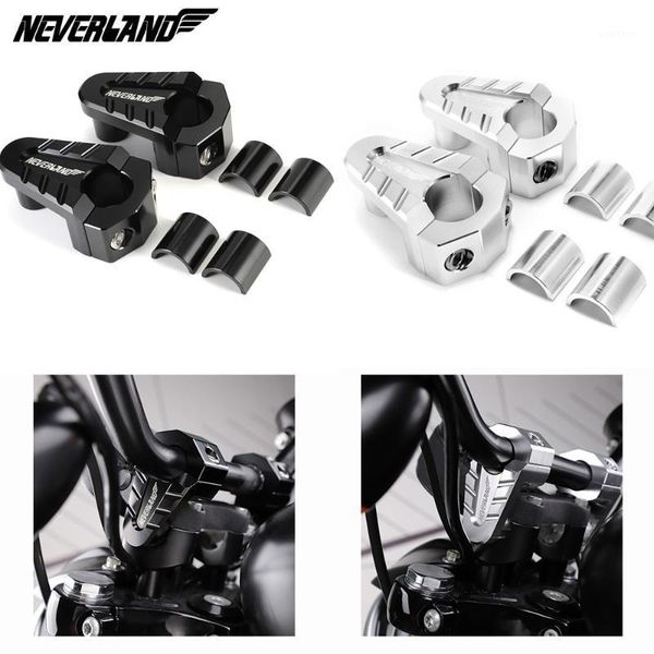 

motorcycle handlebar pivoting riser 22mm or 28mm handlebar clamps universal solid mounts cnc aluminum risers1