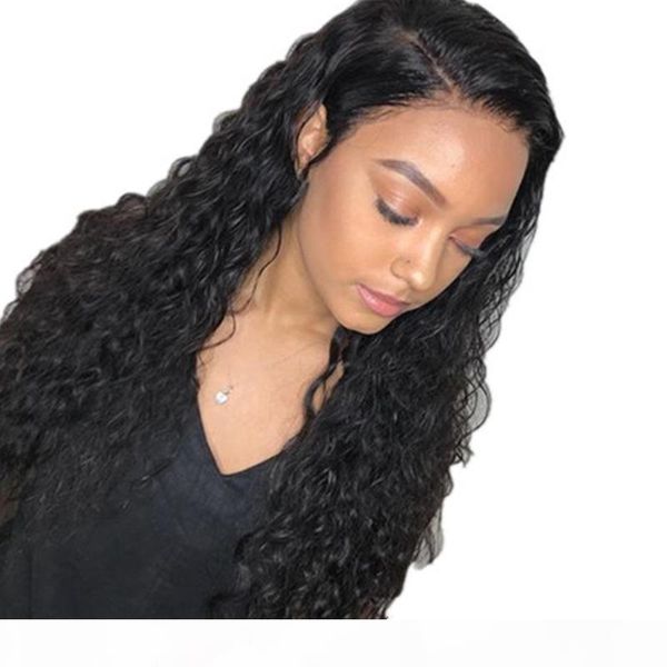 

13x6 deep part lace front wigs with baby hair pre plucked 13x6 deep part brazilian virgin curly lace front human hair wig, Black;brown