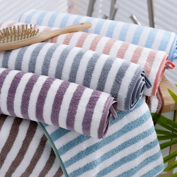 

towel 6 pieces soft stripe hand face 34x75cm velour wholesale