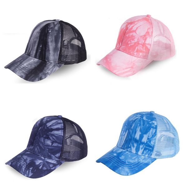 

fashion sun hat solid color caps beanie baseball cap hat women men summer spring outdoor pickling dyeing ponytail mesh cowboy hats new h2310, Yellow