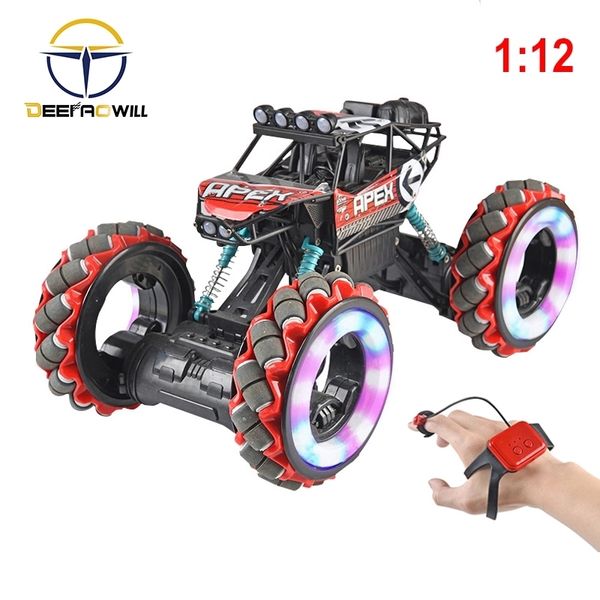 

1:12 4wd gesture remote control alloy climbing off-road vehicle lateral drift stunt programming rc car toys