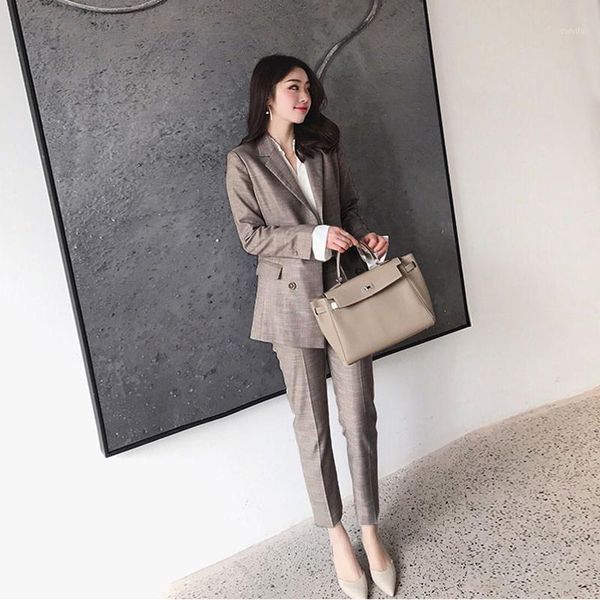 

new spring women suit fashion slim business office jacket set formal blazer + pants suit feminino female1, White;black