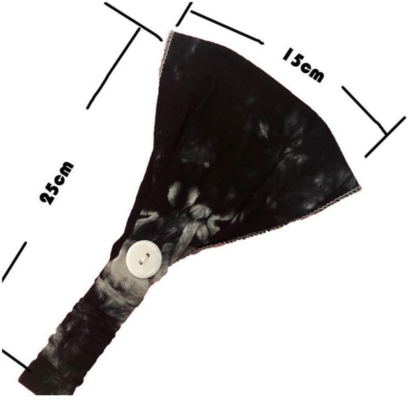 

fashion cotton elastic hairband dyeing button headband running sports yoga headband headscarf hair acc jlltah