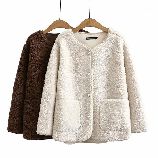 

2020 autumn and winter new fashion women's fur one-piece women's plus size warm and thick coat1, Black