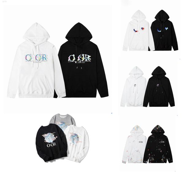 

20ss men hooded sweatshirts mans women designer hoodies mens clothing letter print long sleeve couples pullover autumn and winter sweatshirt, Black