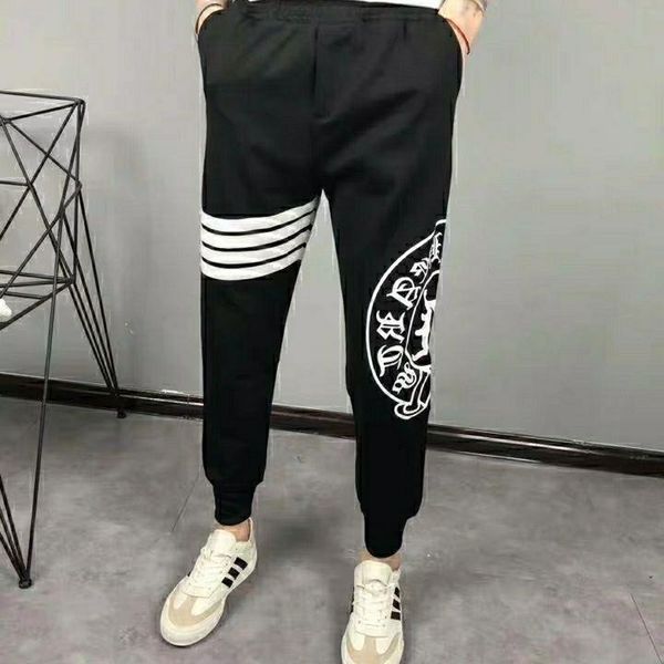 

духовный и социальный парень-прилив бренд весна тонкая упругая талия кросин легинги мужские капризы, Black