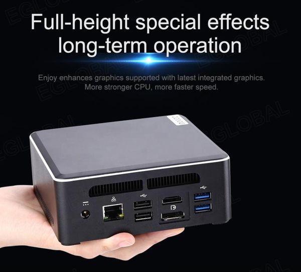 

amd gaming mini pc ryzen r7 2700u quad core vega10 graphic 2*ddr4 m.2 nvme deskcomputer windows 10 4k hdmi2.0 type-c dp wifi