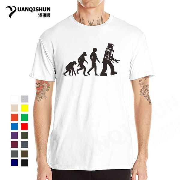 

robot evolution men's 2018 fashion brand tshirt o neck men's funny programmer sport hooded sweatshirt hoodie men t shirt