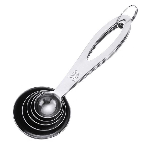 

5pcs stainless steel measuring cup spoon set folding measuring spoons baking cooking tools set 1.25ml 15ml wmtwmd