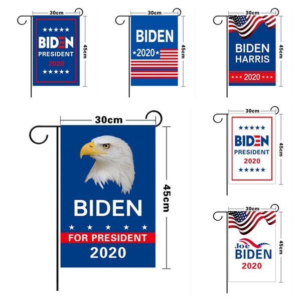 

2020 выборы флаг 30 * 45см сад флаг 8styles синие белые буквы печать граден баннеры украшения boutique 2020 президент sale e111103