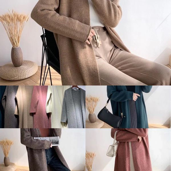 

dx1uj одежды вязаного кардигана пальто осени свитер зима 2020 новые корейский свитер с v-образная рыхлой женщинами свободно длиной средней д, White;black