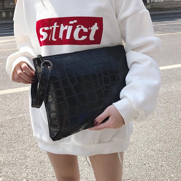 

shoulder bags crocodile women clutch bag alligator wrist band lady evening trend party girl envelope wrap clutches wallet