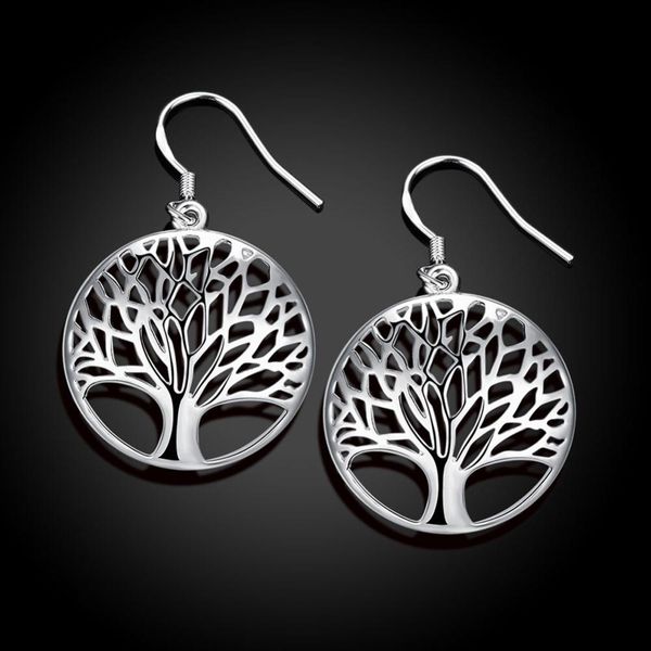 

marked silver color women lady retro tree of life wedding party earring jewelry gift e738 h sqcfmx, Golden