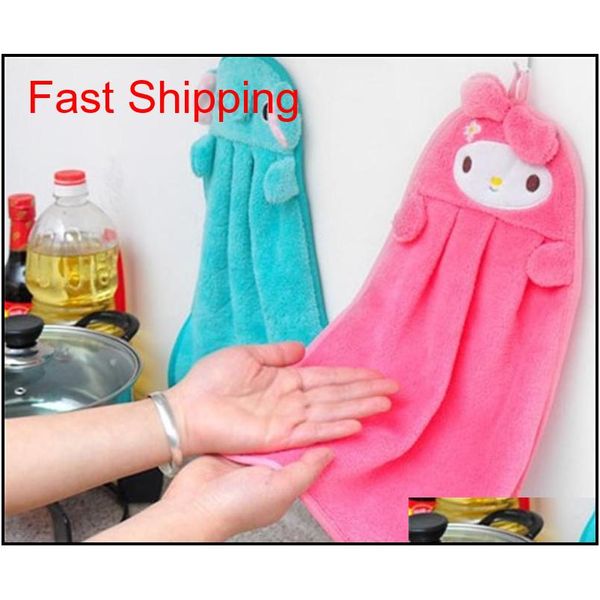 

lovely cartoon children hand dry towel for kids kitchen bathroom kid soft plush fabric hang towel qyldih new_dhbest