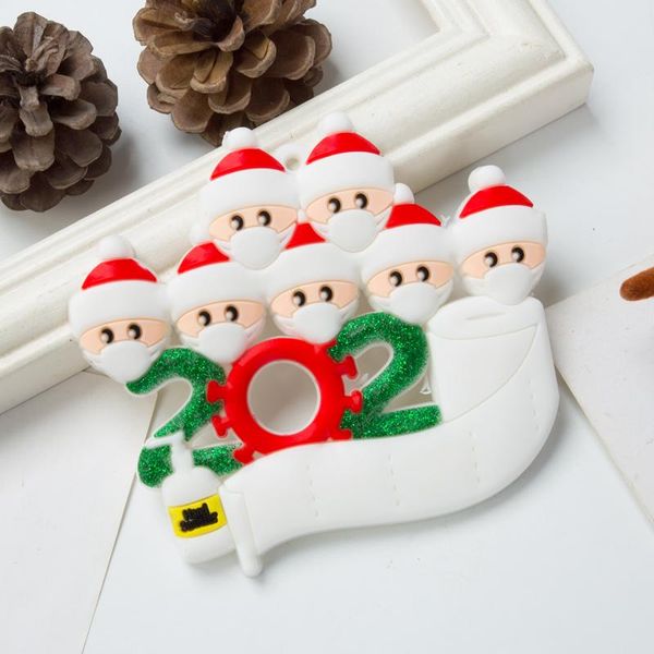 

christmas party decoration for home christmas gift pendant santa claus with mask natal 2020 noel xmas tree ornament wmtosr