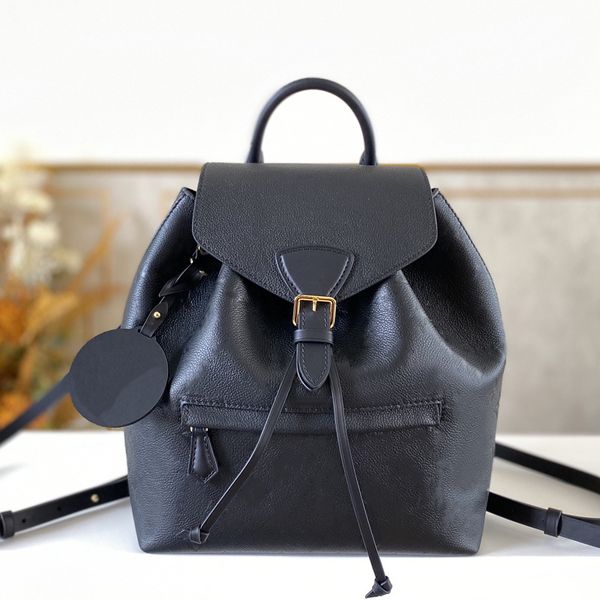 

Luxury Women Montsouris BB Backpacks Handbags Fashion Designer School Shoulder Bag Classic Student Backpack Bags Embossed Flowers, Embossed #1
