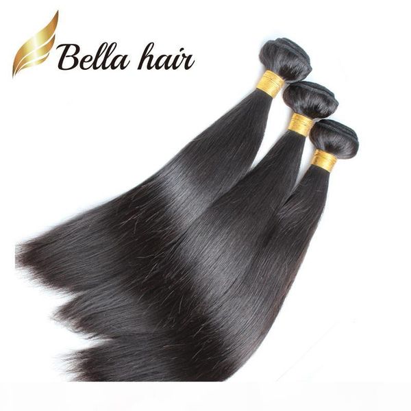

queen hair quality grade 8a 100% indian hair weft 3pcs lot natural color silky straight hair extensions ing, Black