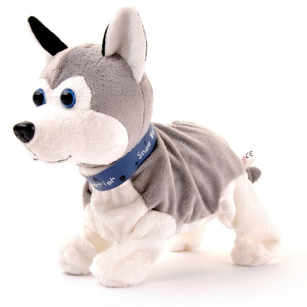

electronic pets sound control robot dogs bark stand walk cute interactive toys dog electronic husky pekingese toys for kids lj201105