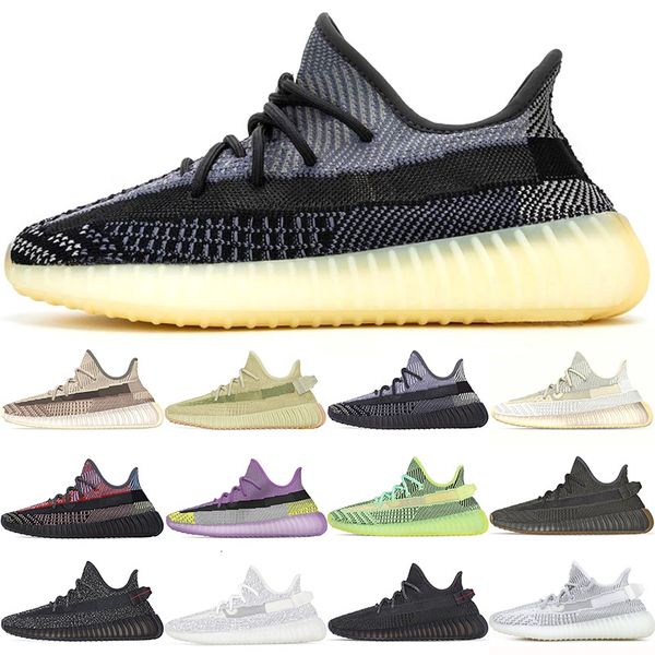

kanye west men women shoes asriel oreo sulfur zyon abez cinder static black reflective mens trainers sports sneakers size 36-48
