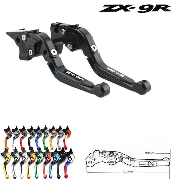 

motorcycle brakes for zx9r zx-9r with logo (zx9r) cnc adjustable brake clutch lever 2000-2003 2001 20021