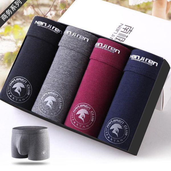 

4pcs/pack men boxers cotton panties for man male underwear shorts underpants homme calzoncillo hombre thermal underware warm1, Black;white
