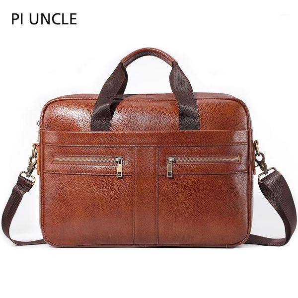 

2020 new fashion genuine leather men bag shoulder/crossbody bag messenger bags causal handbag lapbriefcase male computer1