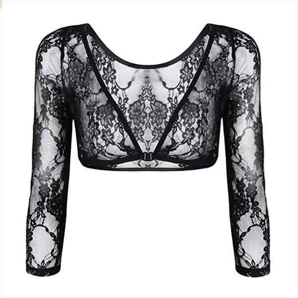 

2020 женщины с одежды винтаж платья женщин с длинным рукавом цветочные кружева shrug болеро кардиган тонкий кружева куртка tops, White