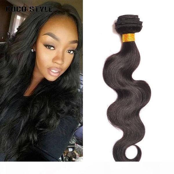 

peruvian malaysian indian brazilian body wave wavy virgin human hair weave bundles unprocessed 8a remy hair extensions natural color dyeable, Black