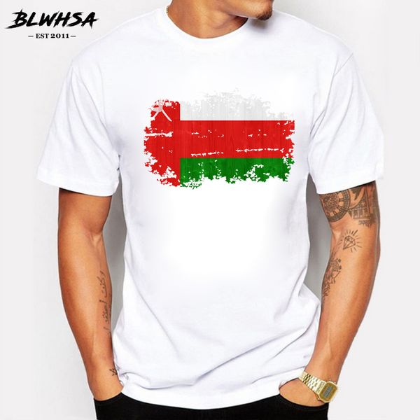 

blwhsa новый летний ностальгический стиль оман национальный флаг дизайн майка мужская высокого качества топы hipster тройники оман спорта с
