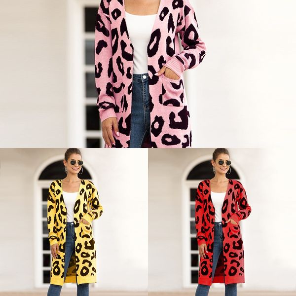 

autumn winter 2020 long camouflage leopard cardigan for women autumn winter 2020 t-shirt long t-shirt sweater camouflage leopard cardigan sw, White;black