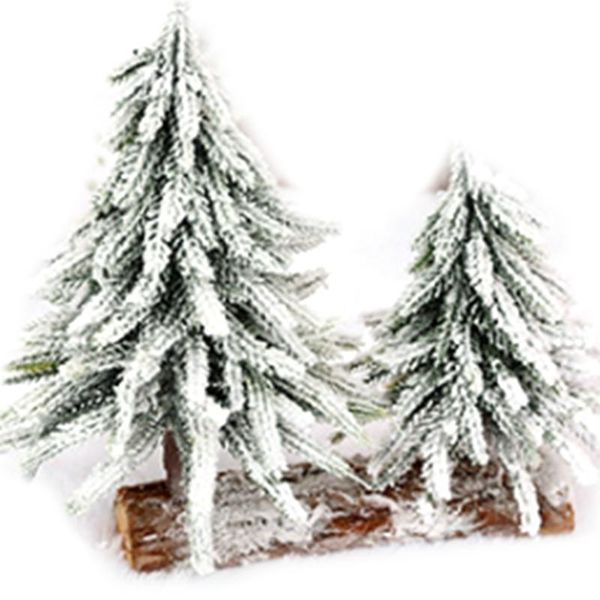 

christmas tree burlap flocking snow scene arrangement christmas decorations deskdecoration home artificial trees