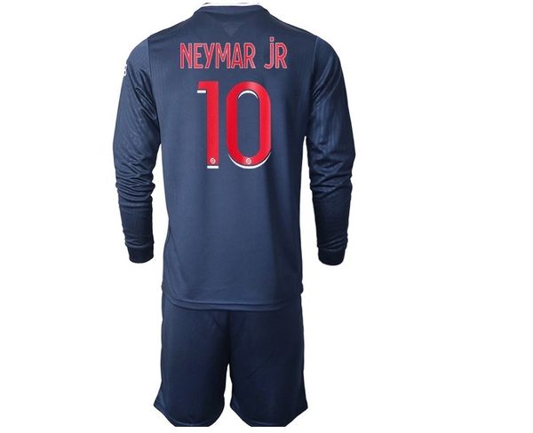

long sleeve customized 20-21 soccer jerseys with shorts uniforms custom 7 mbappé 9 cavani 25 rabiot 23 draxler men soccer wear, Black
