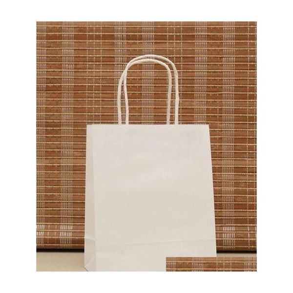

wholesale- ship40pc18x15x8cm, elegant white paper gift bag, pencil bag, kraft gift bags with handle, excellent quality,wholesale n2oem