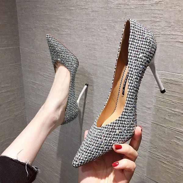 

dress shoes spring fashion pointed wild high heels1, Black