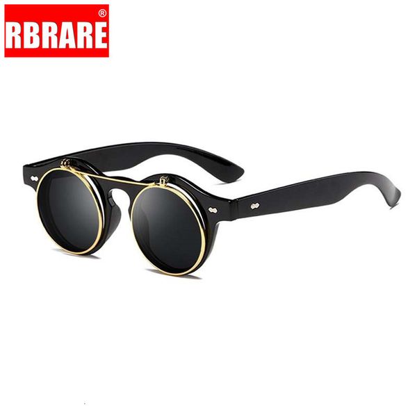 

fashion round punk sunglasses women/men brand designer alloy frame points retro sunglasses reflective mirror retro street beat, White;black
