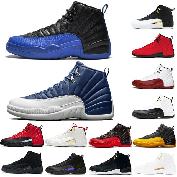 

men 12 12s basketball shoes university gold dark concord reverse flu game taxi playoffs indigo mens trainers sports sneakers size 7-13