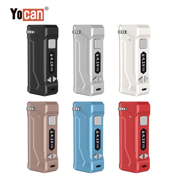 

100% original yocan uni pro box mod 650mah preheat vv variable voltage battery magnetic 510 thread adapter for atomizer authentic ahf2186, Silver