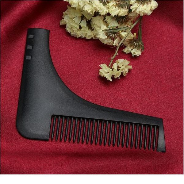 

1pc black beard shaving styling template beard shaping comb trimming tool beard styling template 1 jllzhx, Silver