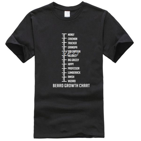 

beard growth chart manly letter printing funny summer brand clothing men's casual short sleeve webp sport hooded sweatshirt hoodie t sh