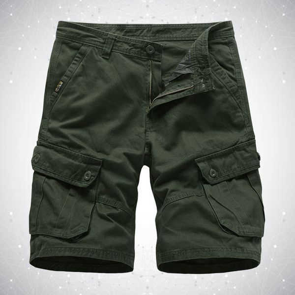 

men's summer shorts cotton work shorts men cargo shorts summer short trousers multi-pockets bermudas male short pants zipper 1102, White;black