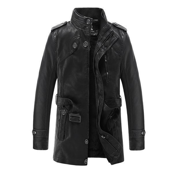 

jacket 2021 faux jackets are autumn homme occasional long leather pu new style 321 gnp2, Black
