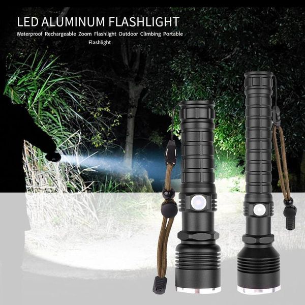 

4000lm xhp70 mini led torch 400m lighting 20w 5modes rechargeable zoomable glare lamp powerful